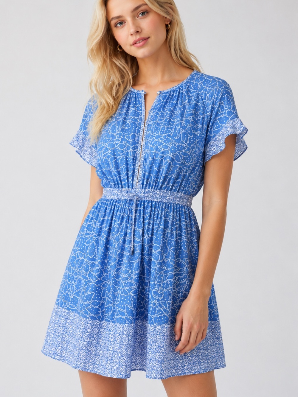 Whistles riya drawstring floral patterned dress 26018